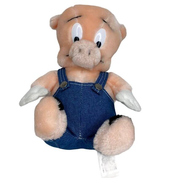 Vintage Porky Pig Warner Bros Looney Tunes Stuffed Animal Plush 1993 - Picture 5 of 7